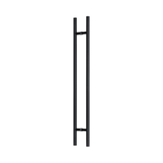 Poignée de porte d'entrée dos à dos de 61 cm (24 po) – Modèle rond en « H », style échelle moderne | Acier inoxydable 304 de qualité supérieure | Finition noir mat