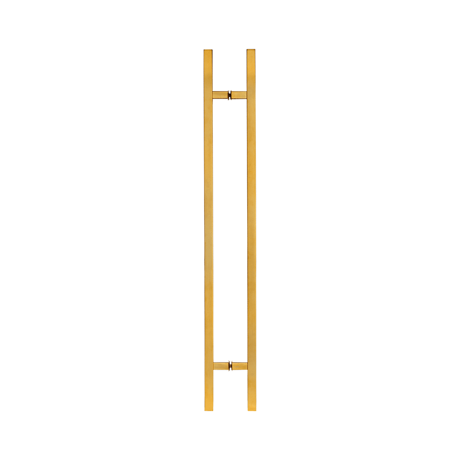 Poignée de porte d'entrée dos à dos de 45,7 cm (18 po) – Forme carrée « H », style échelle moderne | Acier inoxydable 304 de qualité supérieure | Finition PVD or
