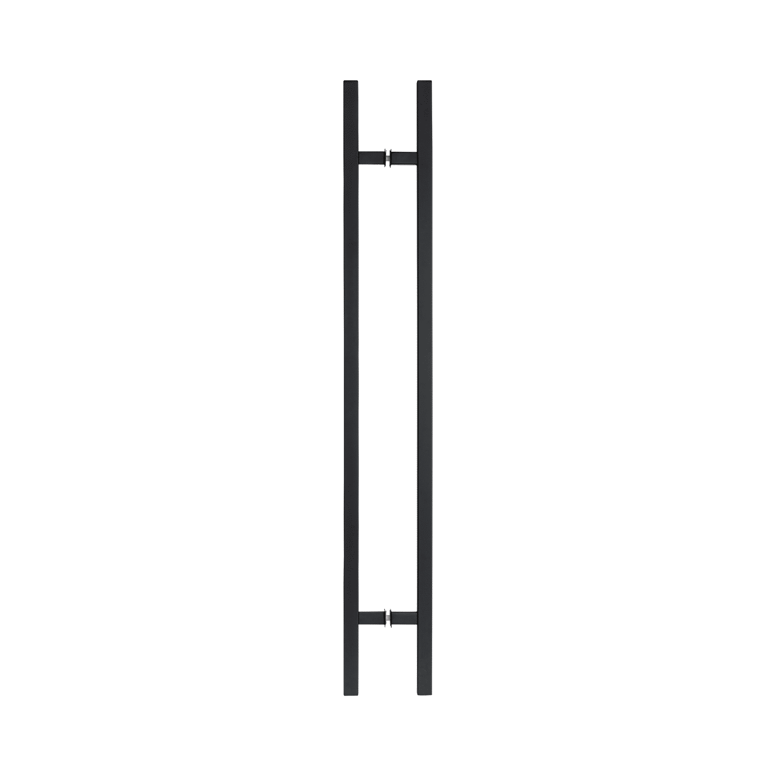 Poignée de porte d'entrée dos à dos de 61 cm (24 po) – Forme carrée en H, style échelle moderne | Acier inoxydable 304 de qualité supérieure | Finition noir mat