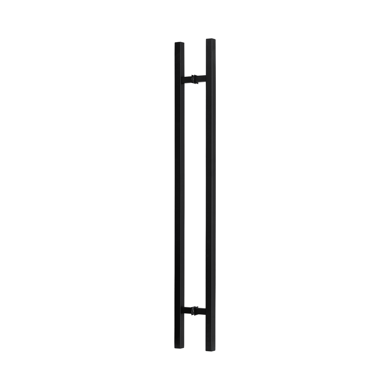 Poignée de porte d'entrée dos à dos de 91 cm (36 po) – Forme carrée en H, style échelle moderne | Acier inoxydable 304 de qualité supérieure | Finition noir mat