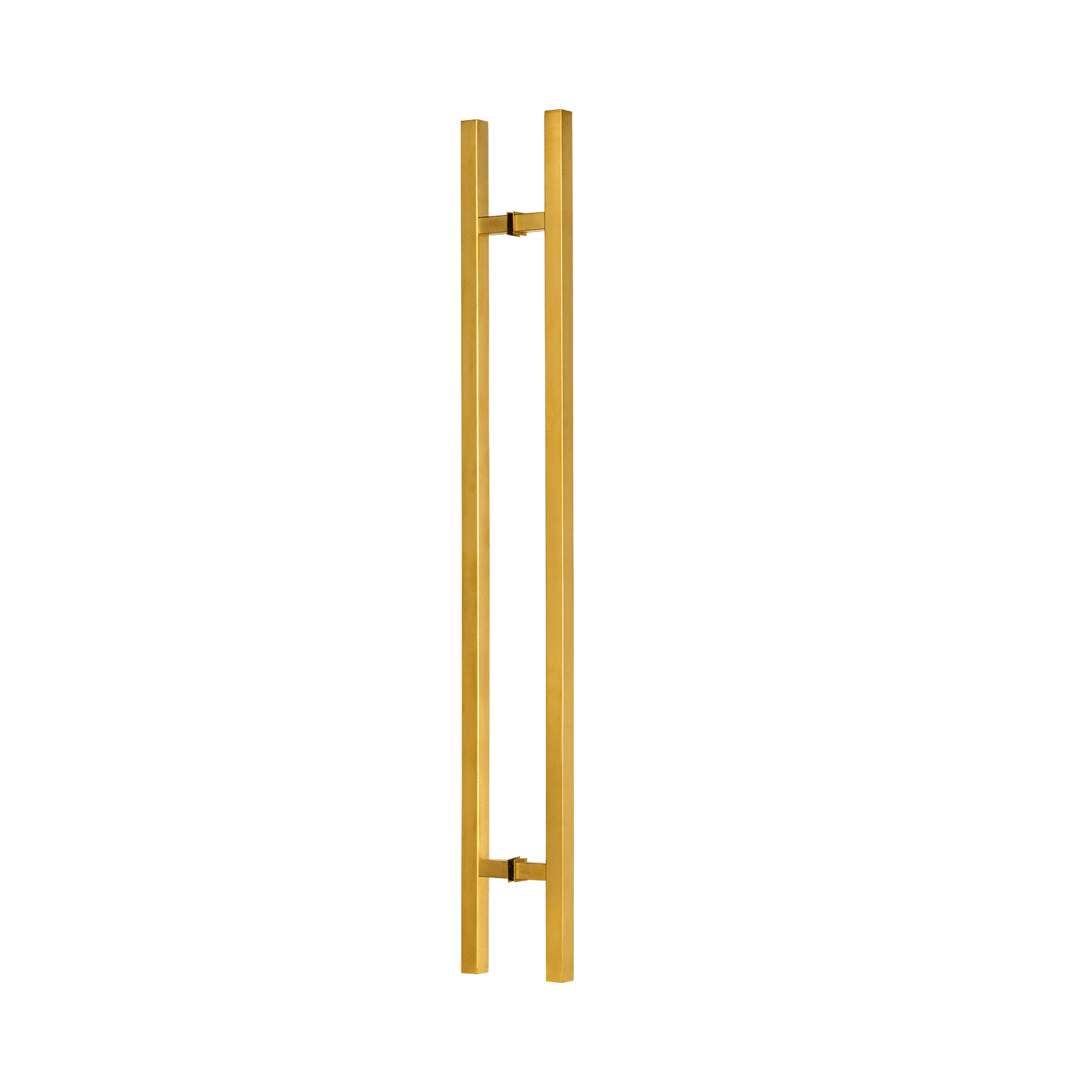 Poignée de porte d'entrée dos à dos de 84 po – Forme carrée « H », style échelle moderne | Acier inoxydable 304 de qualité supérieure | Finition PVD or
