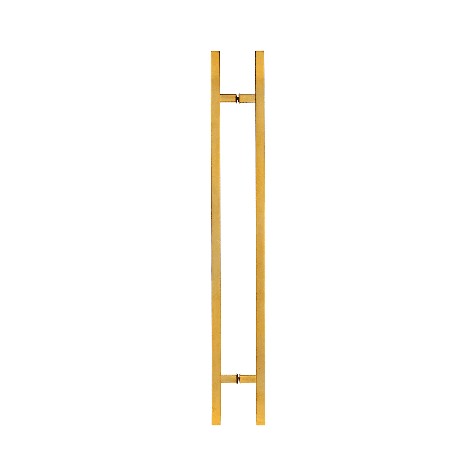Poignée de porte d'entrée dos à dos de 84 po – Forme carrée « H », style échelle moderne | Acier inoxydable 304 de qualité supérieure | Finition PVD or