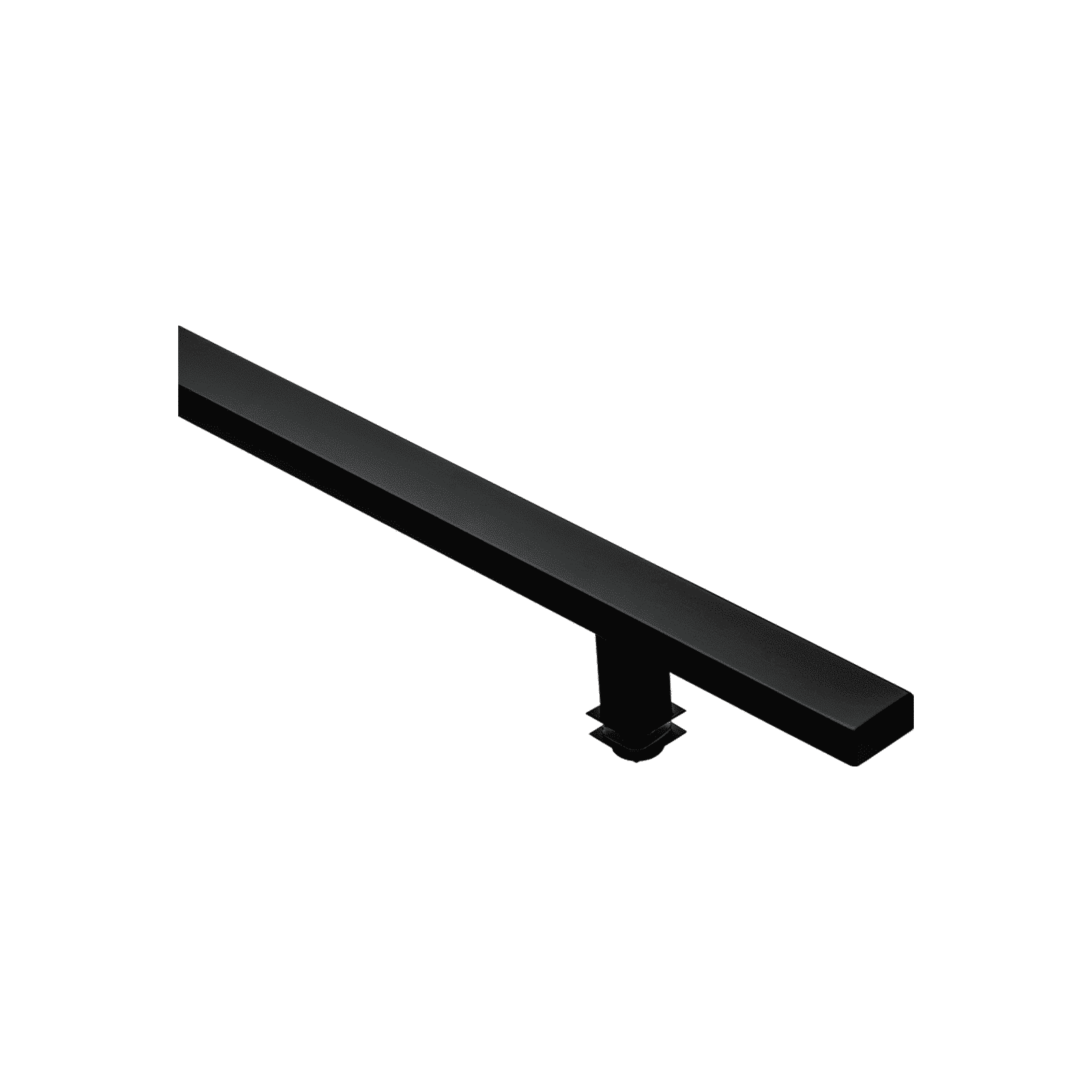 Poignée de porte d'entrée rectangulaire simple face de 48 po – Acier inoxydable 304 de qualité supérieure | Finition noir mat