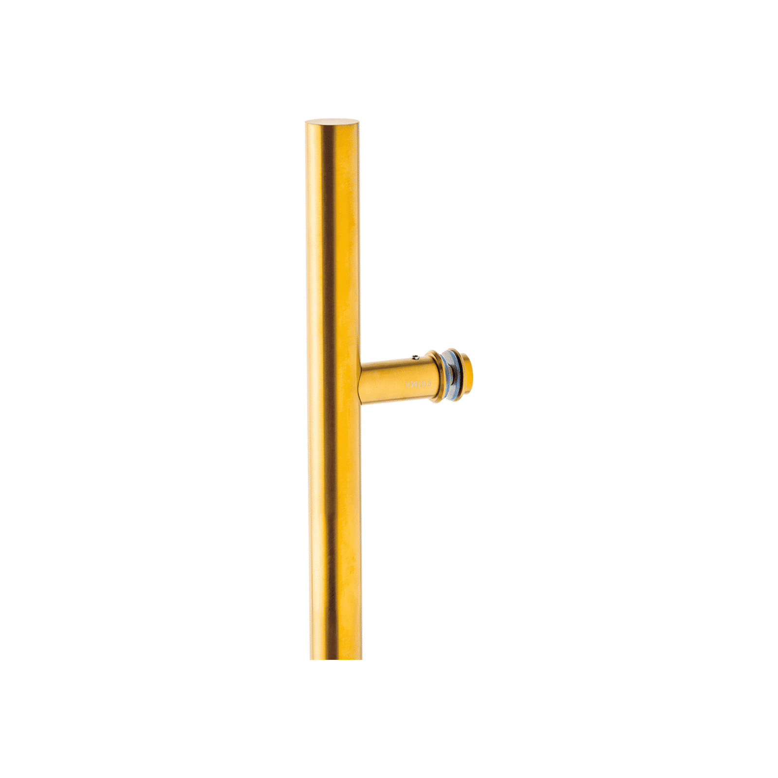 Poignée de porte d'entrée ronde simple face 18 po – Acier inoxydable 304 de qualité supérieure | Finition PVD or