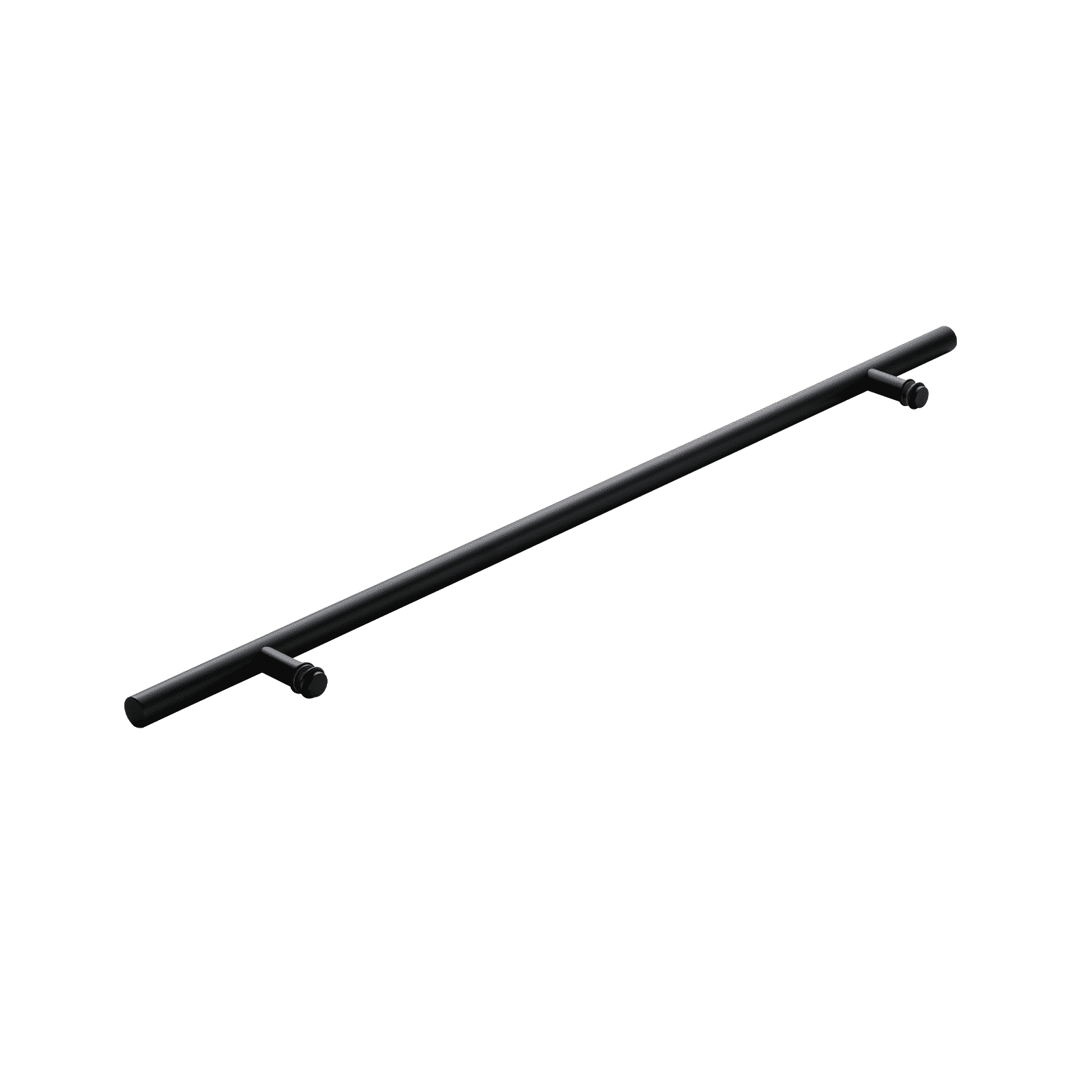 Poignée de porte d'entrée ronde simple face de 24 po – Acier inoxydable 304 de qualité supérieure | Finition noir mat