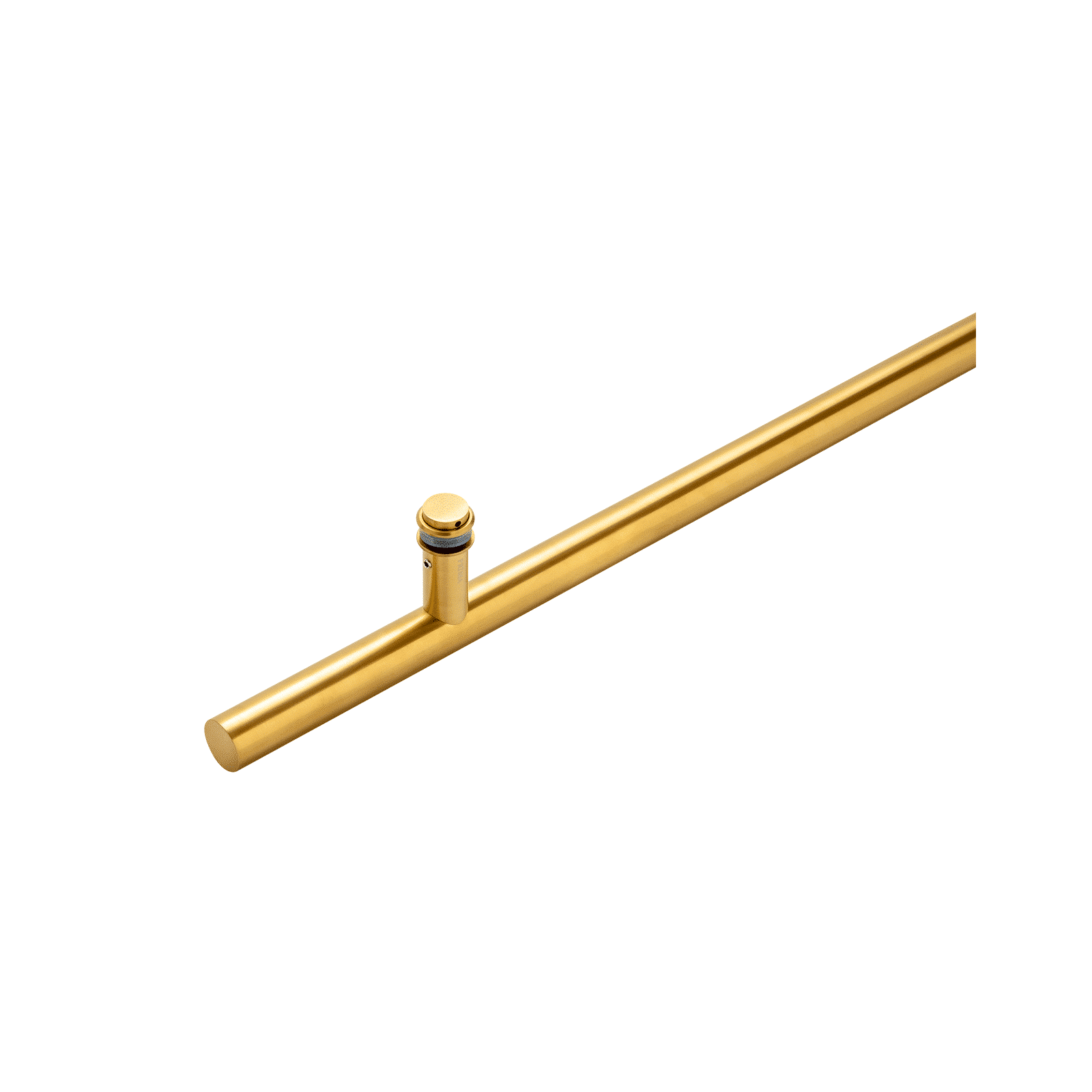 Poignée de porte d'entrée ronde simple face de 91 cm (36 po) – Acier inoxydable 304 de qualité supérieure | Finition PVD or