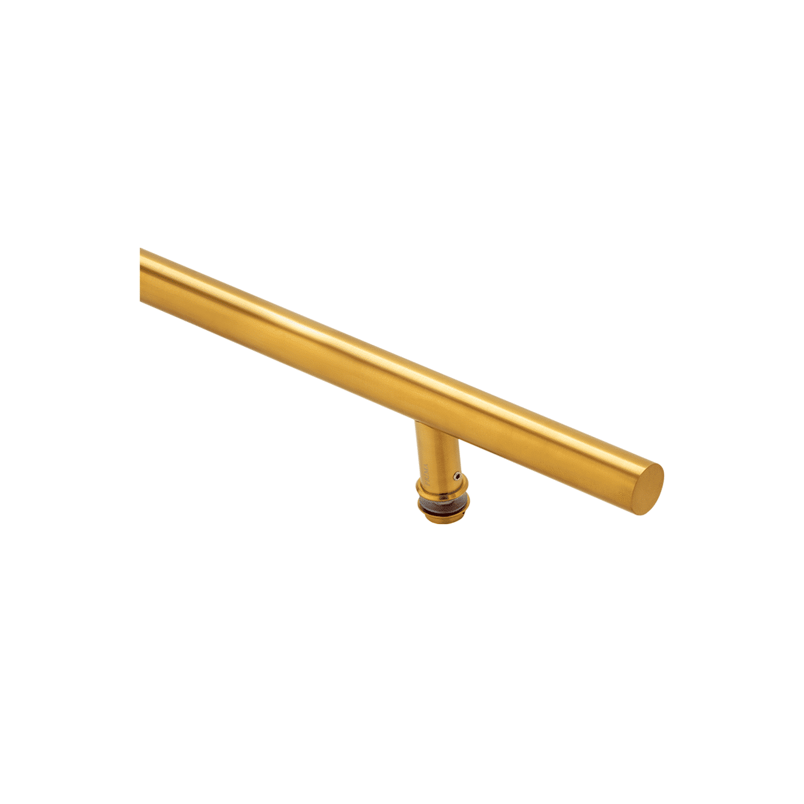 Poignée de porte d'entrée ronde simple face de 91 cm (36 po) – Acier inoxydable 304 de qualité supérieure | Finition PVD or