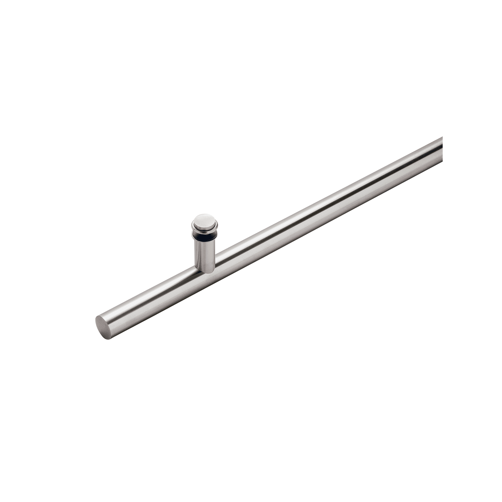 Poignée de porte d'entrée ronde simple face de 91 cm (36 po) – Acier inoxydable 304 de qualité supérieure | Finition brossée satinée