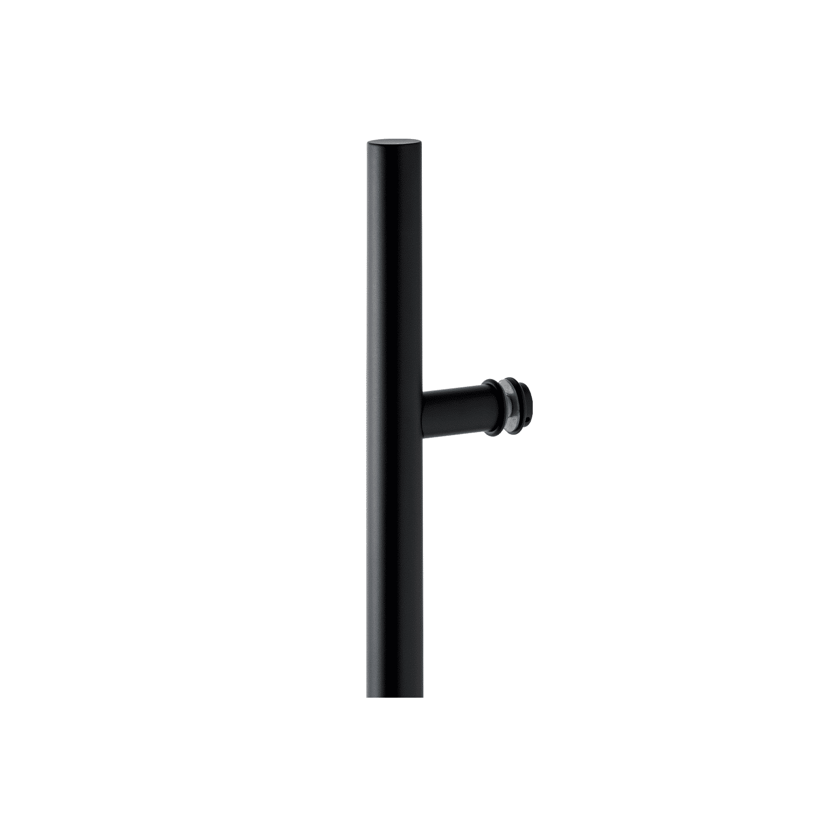 Poignée de porte d'entrée ronde simple face de 84 po – Acier inoxydable 304 de qualité supérieure | Finition noir mat