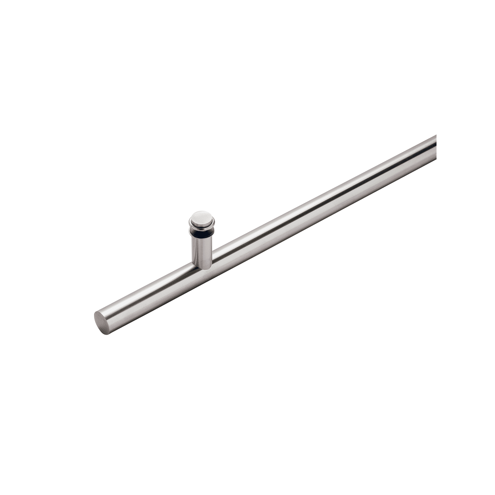 Poignée de porte d'entrée ronde simple face de 84 po – Acier inoxydable 304 de qualité supérieure | Finition brossée satinée