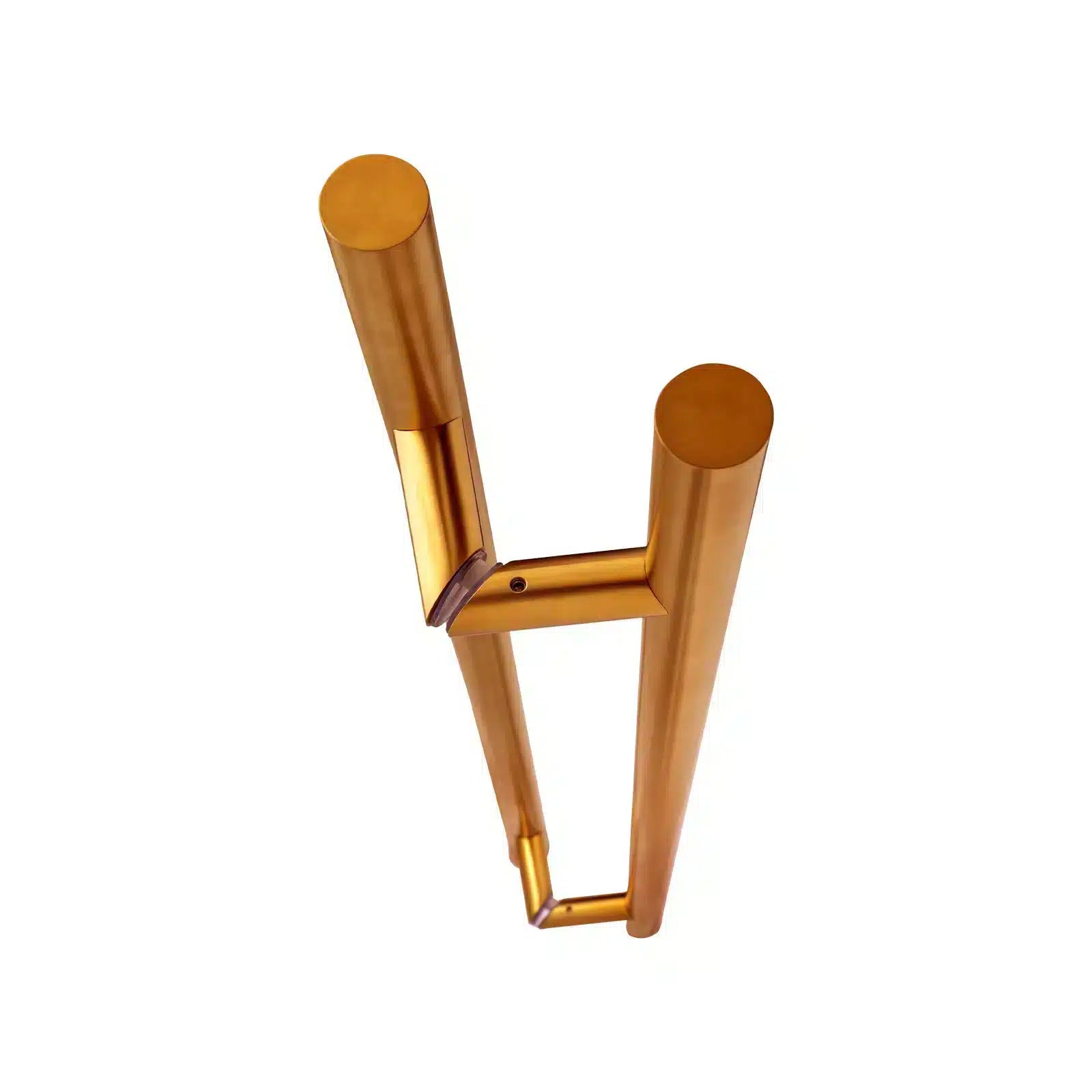Poignée de porte ronde décalée type « H » - 48 po PVD or 