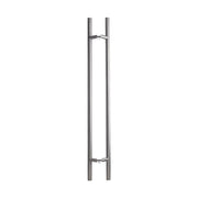 Poignée de porte ronde décalée type « H » - 36 po, satinée 