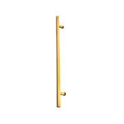 Poignée de porte d'entrée carrée simple face 18 po – Acier inoxydable 304 de qualité supérieure | Finition PVD or