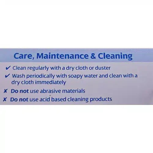 For your Prima Decorative Hardware black matte or stainless steel door handle, clean with a dry cloth or duster, use soapy water if needed, avoid abrasives, and never use acid-based cleaners to maintain lasting quality.