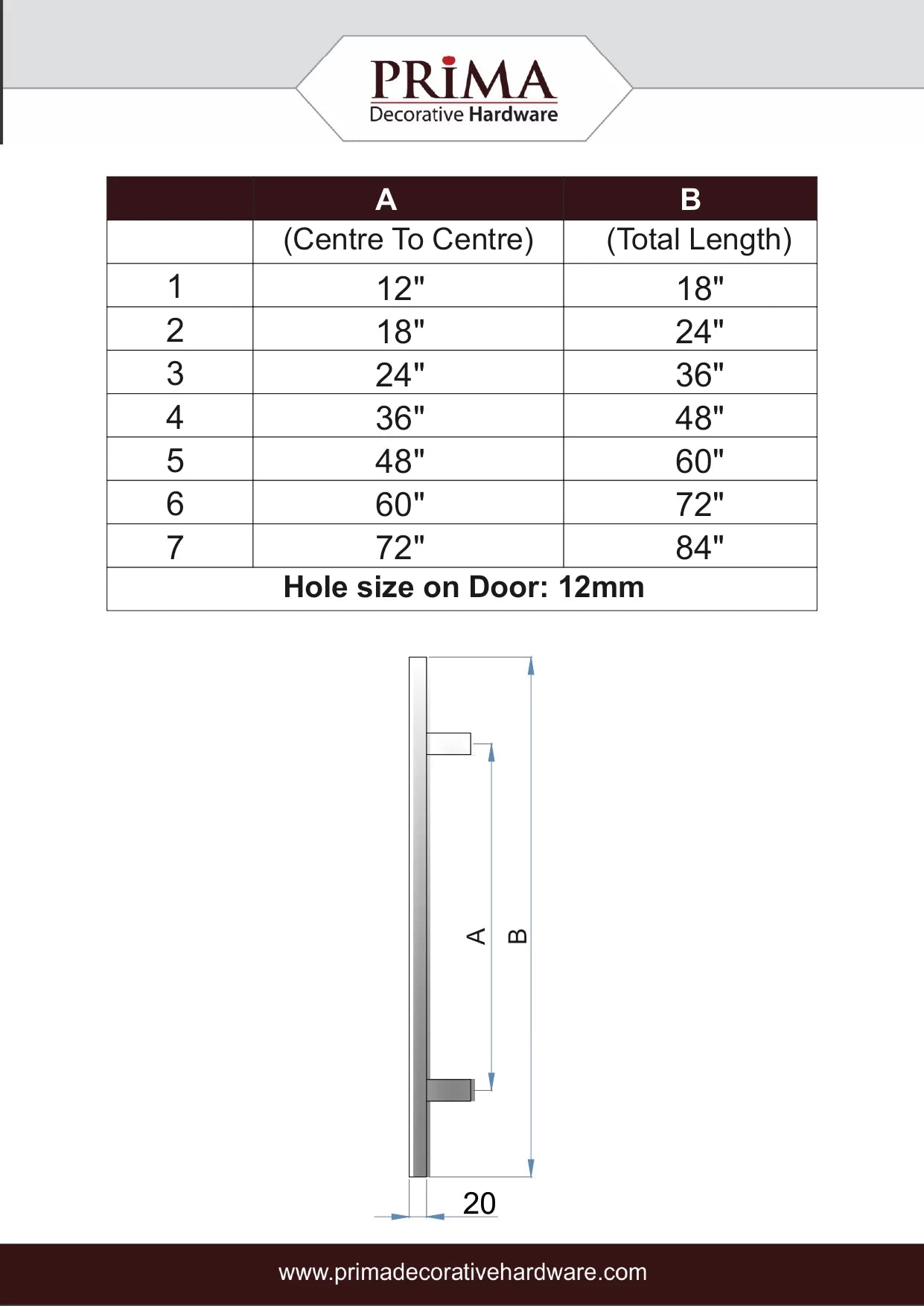 72" Back-to-Back Entry Door Pull / Push Handle - Square ‘H’ Type, Ladder Style Modern Design | Premium 304 Stainless Steel | Satin Brushed Finish