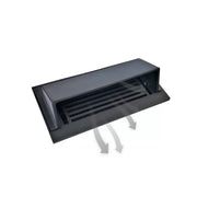 Metal Floor Vent Air Deflector 4"x10" - Heavy-Duty Cast Aluminum HVAC Diverter Cover - Fits multiple standard 2"x10", 3"x10", 4"x10", 6"x10" Vent openings – Modern  Design - Ideal for Use Under Furniture or Curtains, Black Finish.