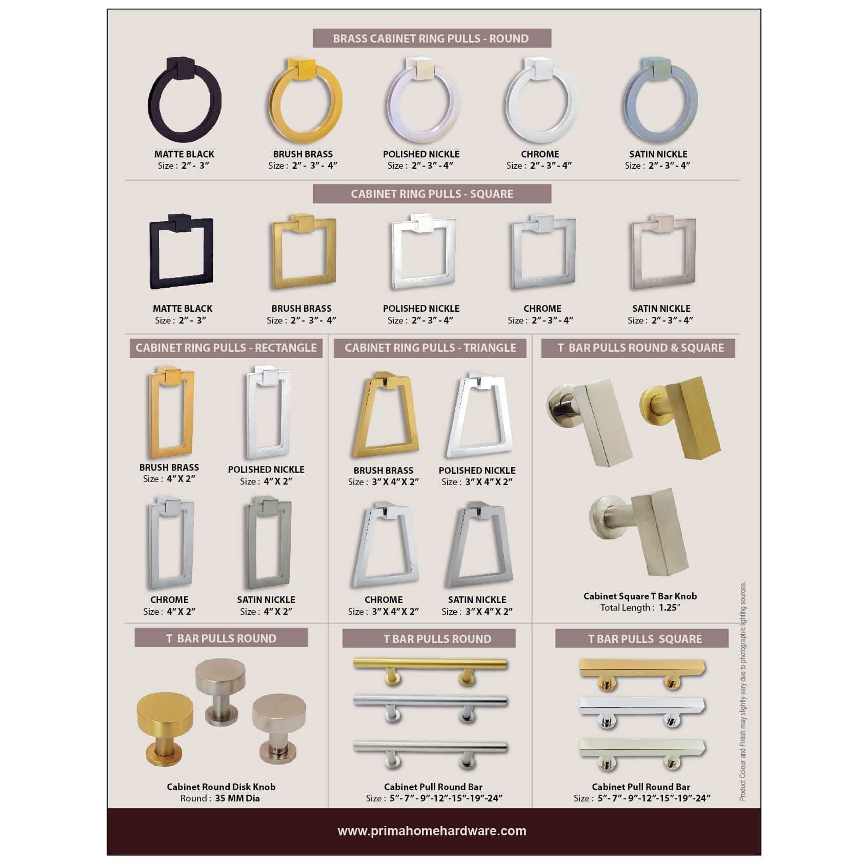 Cabinet Handle Pull Square Bar 19"
