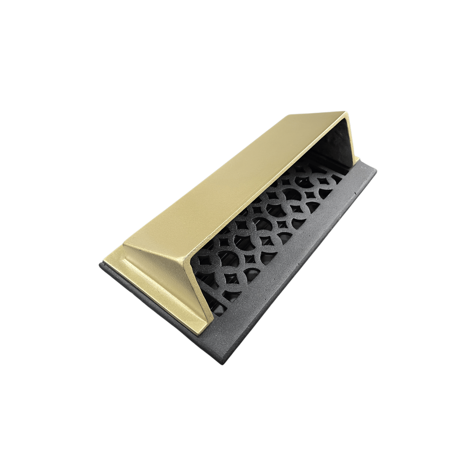 Metal Floor Vent Air Deflector 4"x12" - Heavy-Duty Cast Aluminum HVAC Diverter Cover - Fits multiple standard 4"x10" and 6"x10" Vent openings - Modern Design - Ideal for Use Under Furniture or Curtains