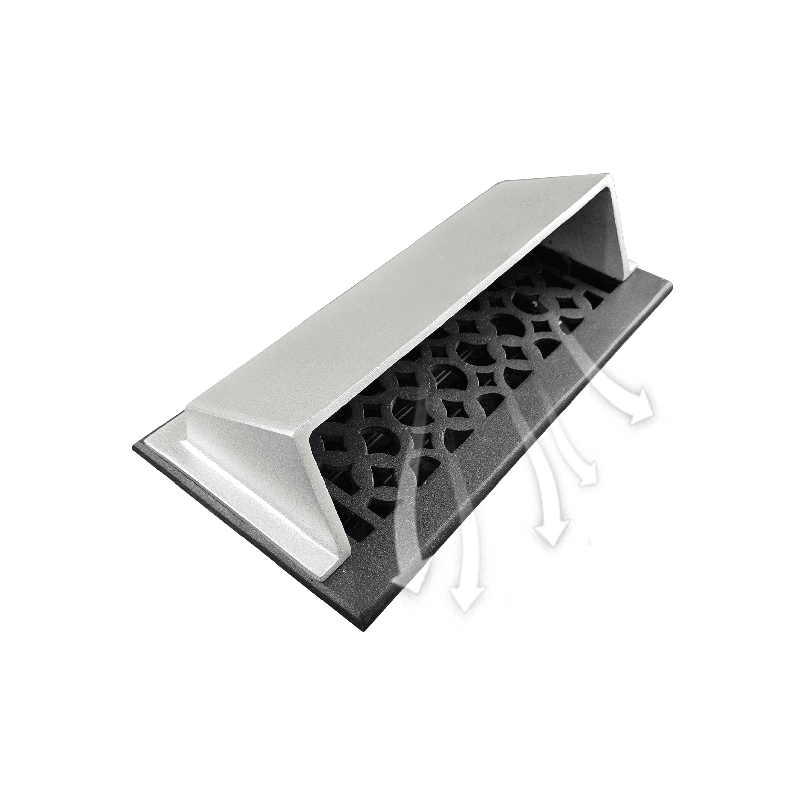 Metal Floor Vent Air Deflector 4"x14" - Heavy-Duty Cast Aluminum HVAC Diverter Cover - Fits multiple standard 4"x14" and 6"x14" Vent openings - Modern Design - Ideal for Use Under Furniture or Curtains