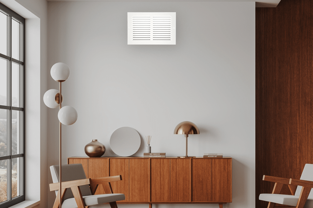 Grille de retour d'air 1 RA 10"x6" pour mur latéral et plafond