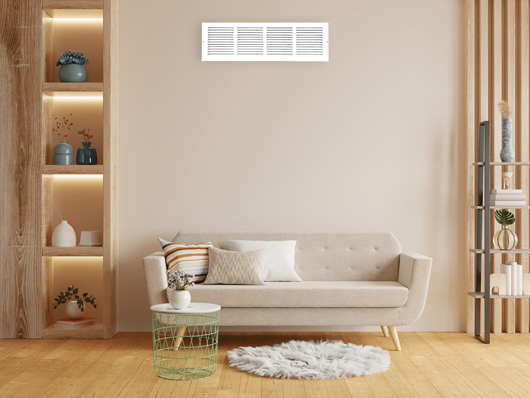 Grille de retour d'air pour plinthe BRA 24"x6"