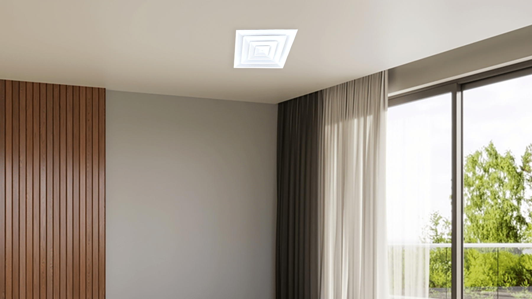 Diffuseur de plafond carré 3CSD Face : 24"x24" Col : 8"