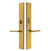 Multi Point Lock Trim Set Brass 11"X2" Milano Small Satin Gold