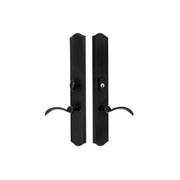 Multi Point Lock Trim Set Brass 11"X2" Tuscana Small Black Matte