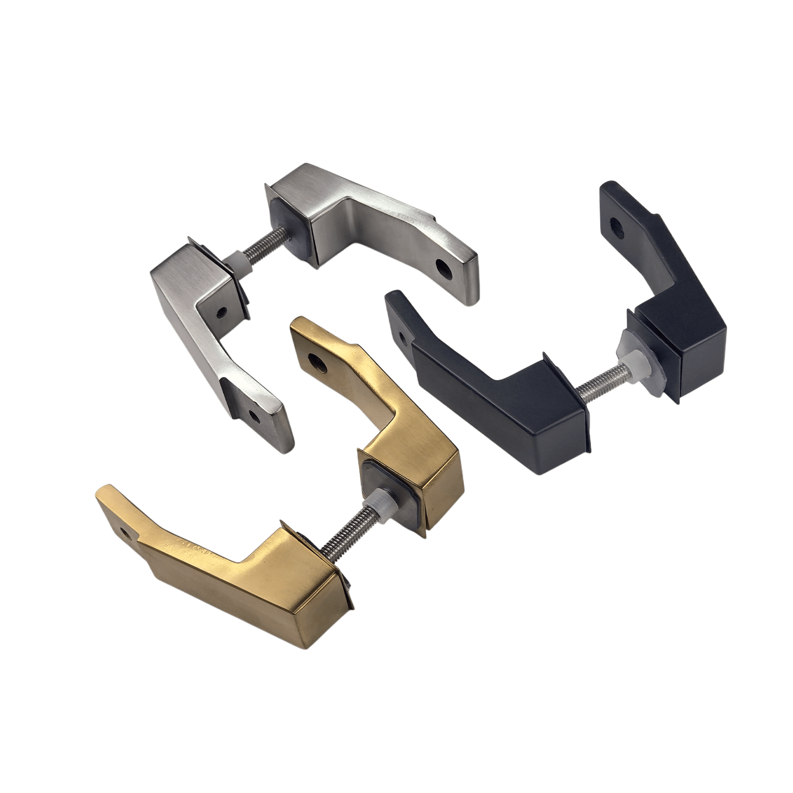 offset mount mid post for square ladder pulls stainless steel set