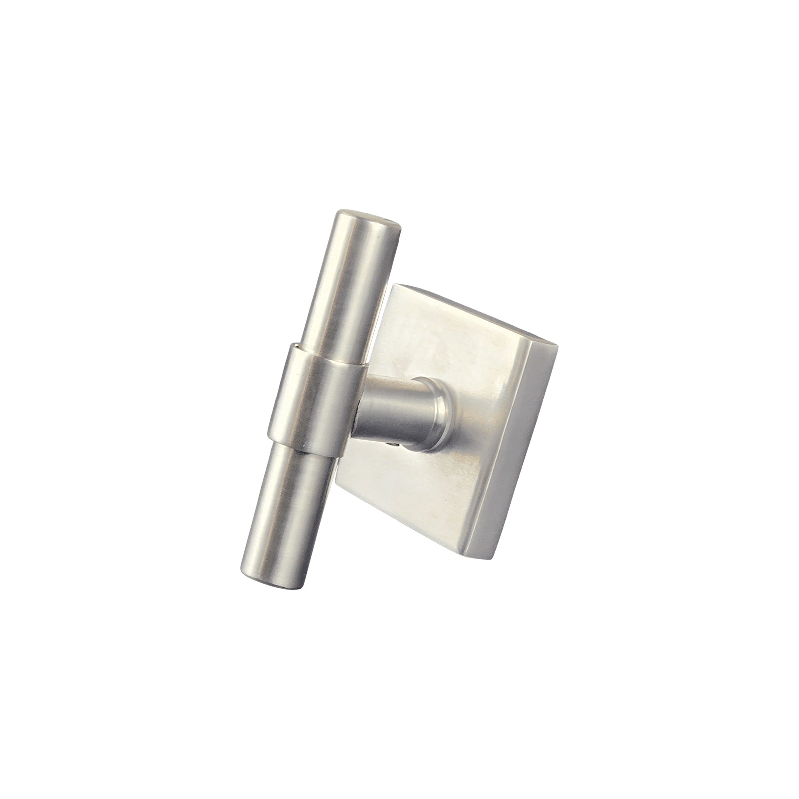 t bar style door handle/knob plain design in barrel on square rosette