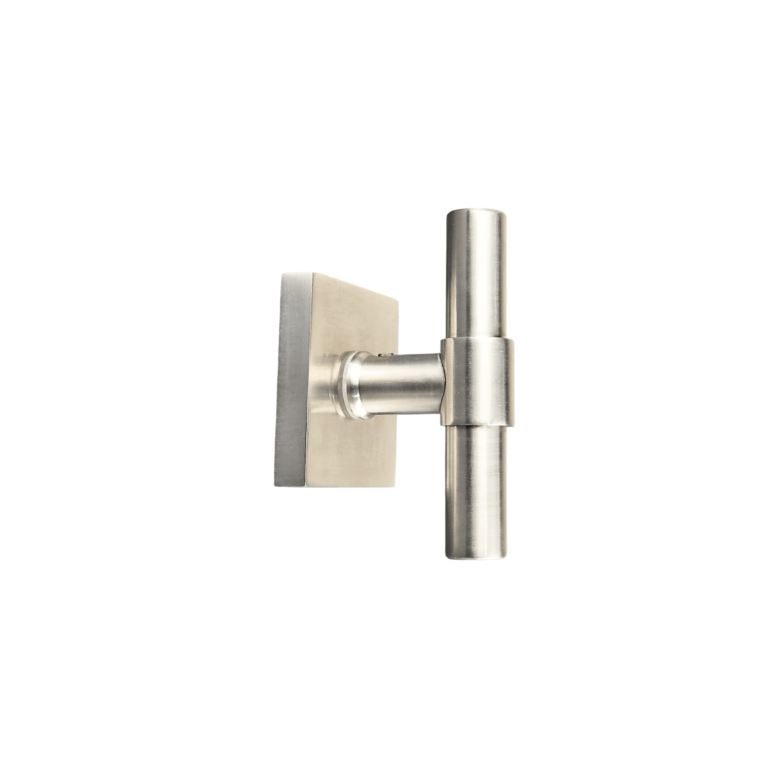 t bar style door handle/knob plain design in barrel on square rosette