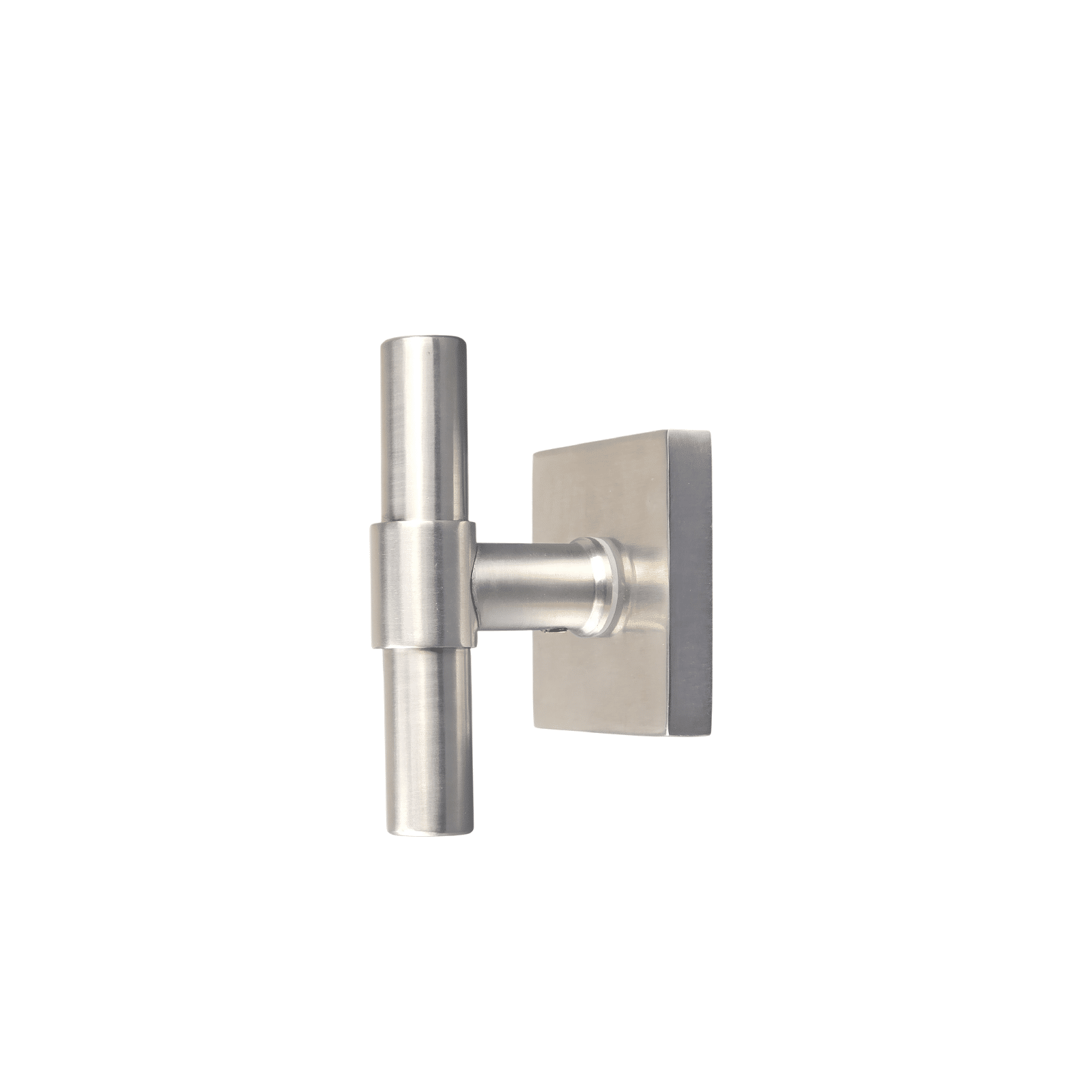 t bar style door handle/knob plain design in barrel on square rosette