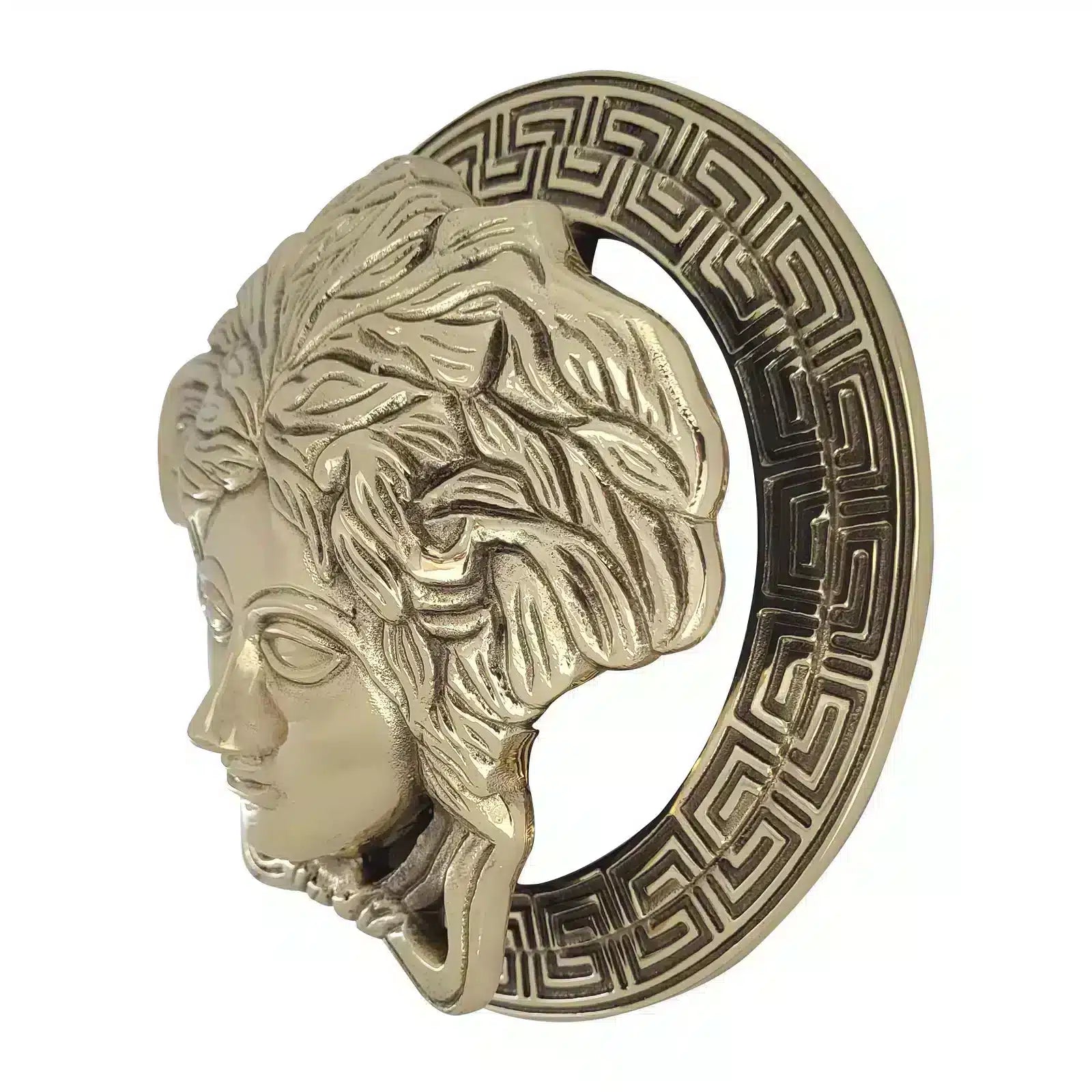 polished lacquer medusa door knocker 2