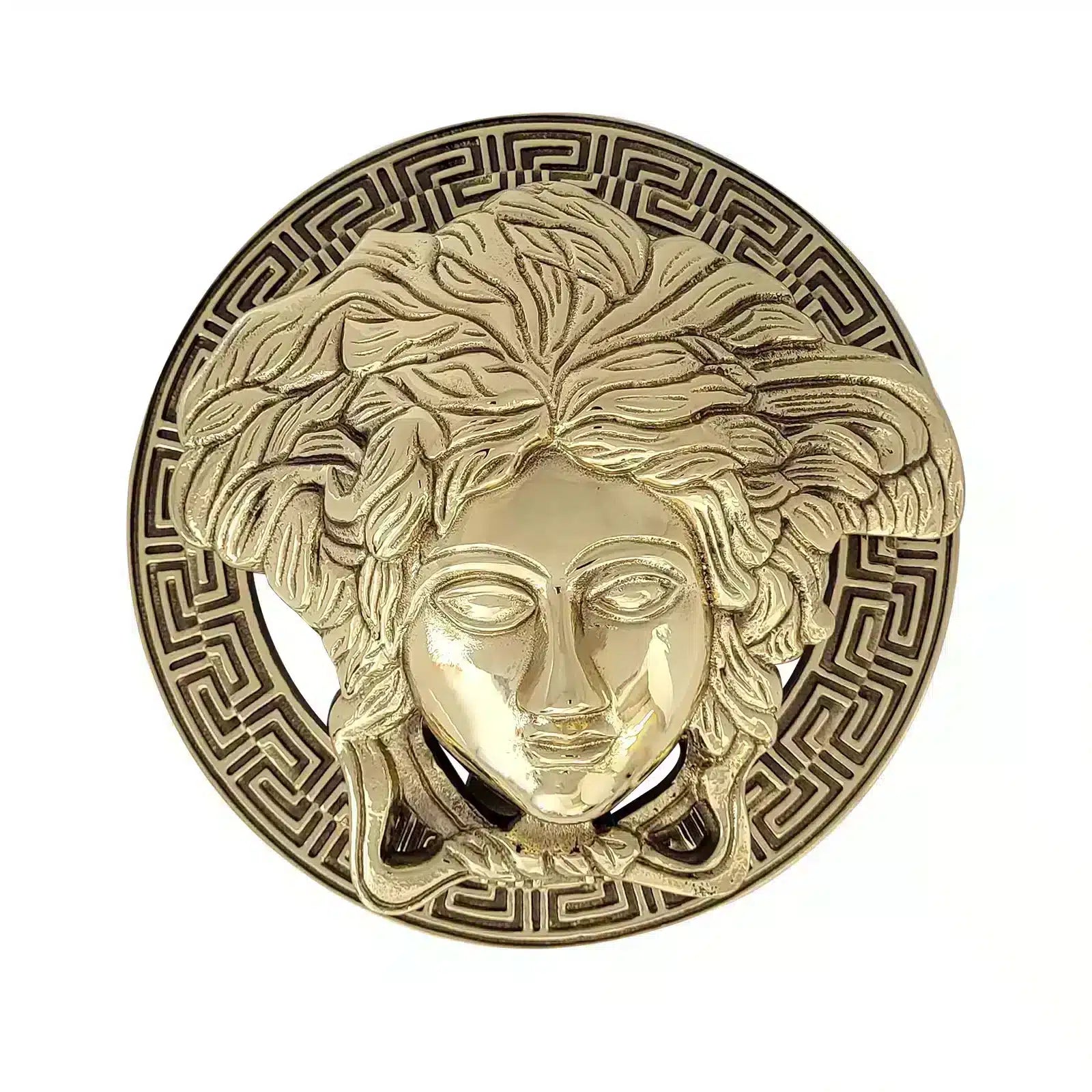 polished lacquer medusa door knocker 3