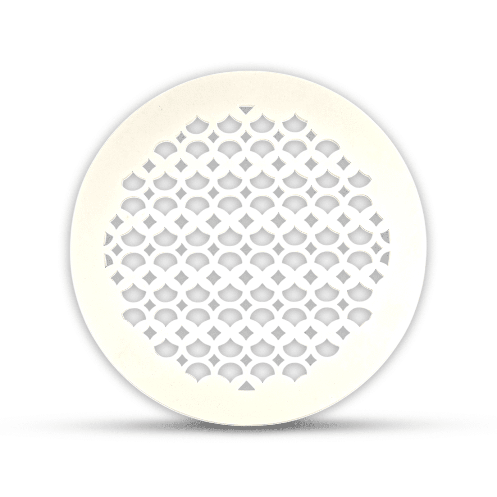 Grille de ventilation ronde de 12 po, motif champignon Tudor