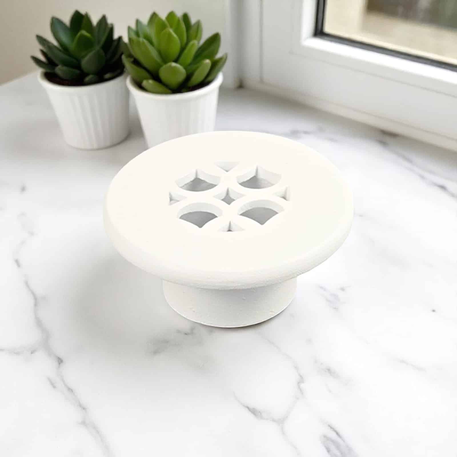 Grille de ventilation ronde de 2 po, motif champignon Tudor