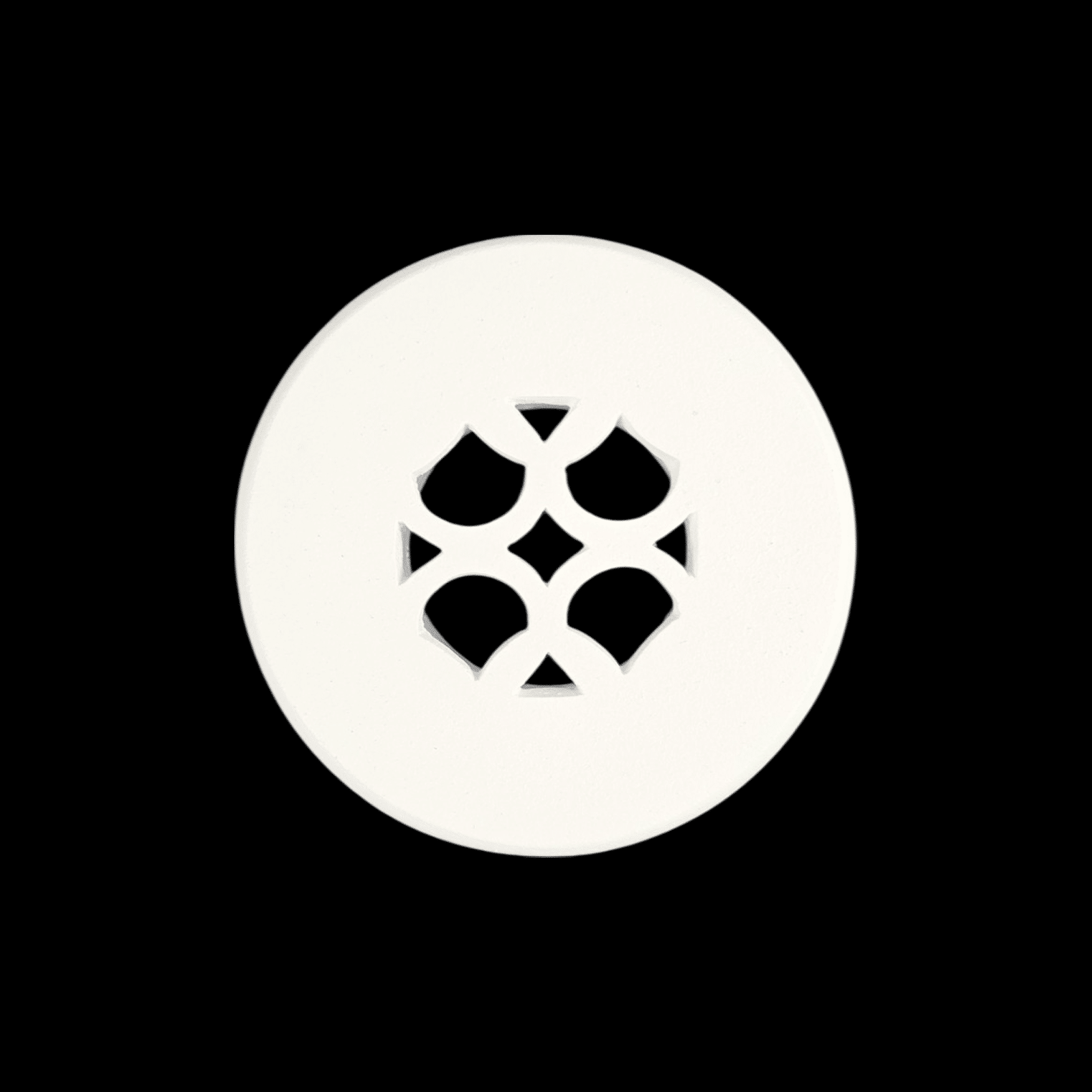 Grille de ventilation ronde de 2 po, motif champignon Tudor