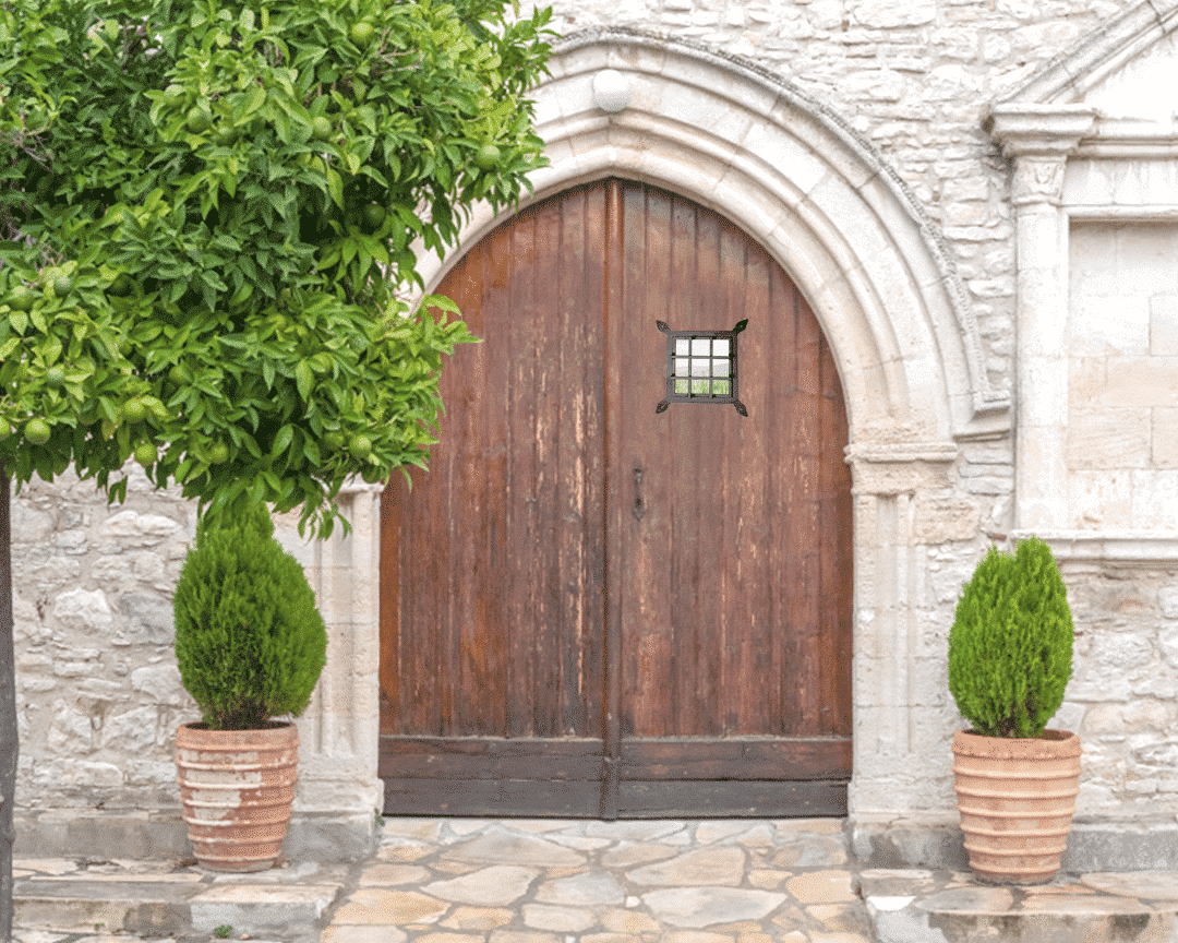 gate speakeasy grille iron scroll design 103