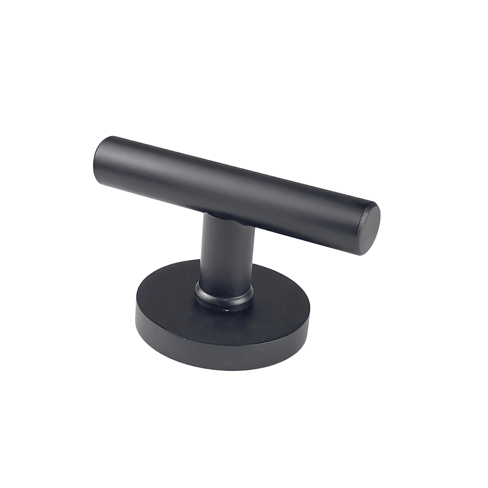 t bar style door handle/knob plain design on round rosette