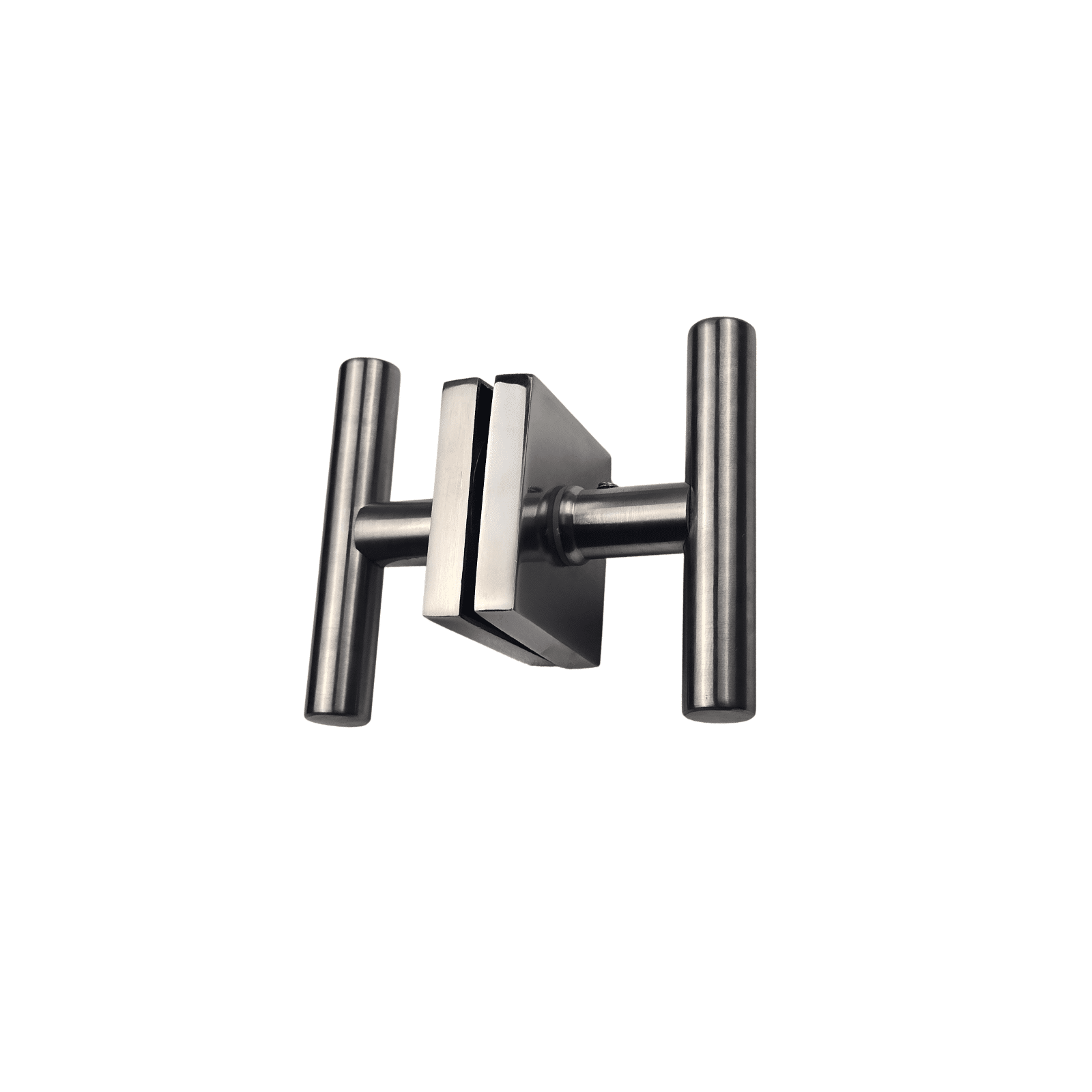 t bar style door handle/knob plain design on square rosette