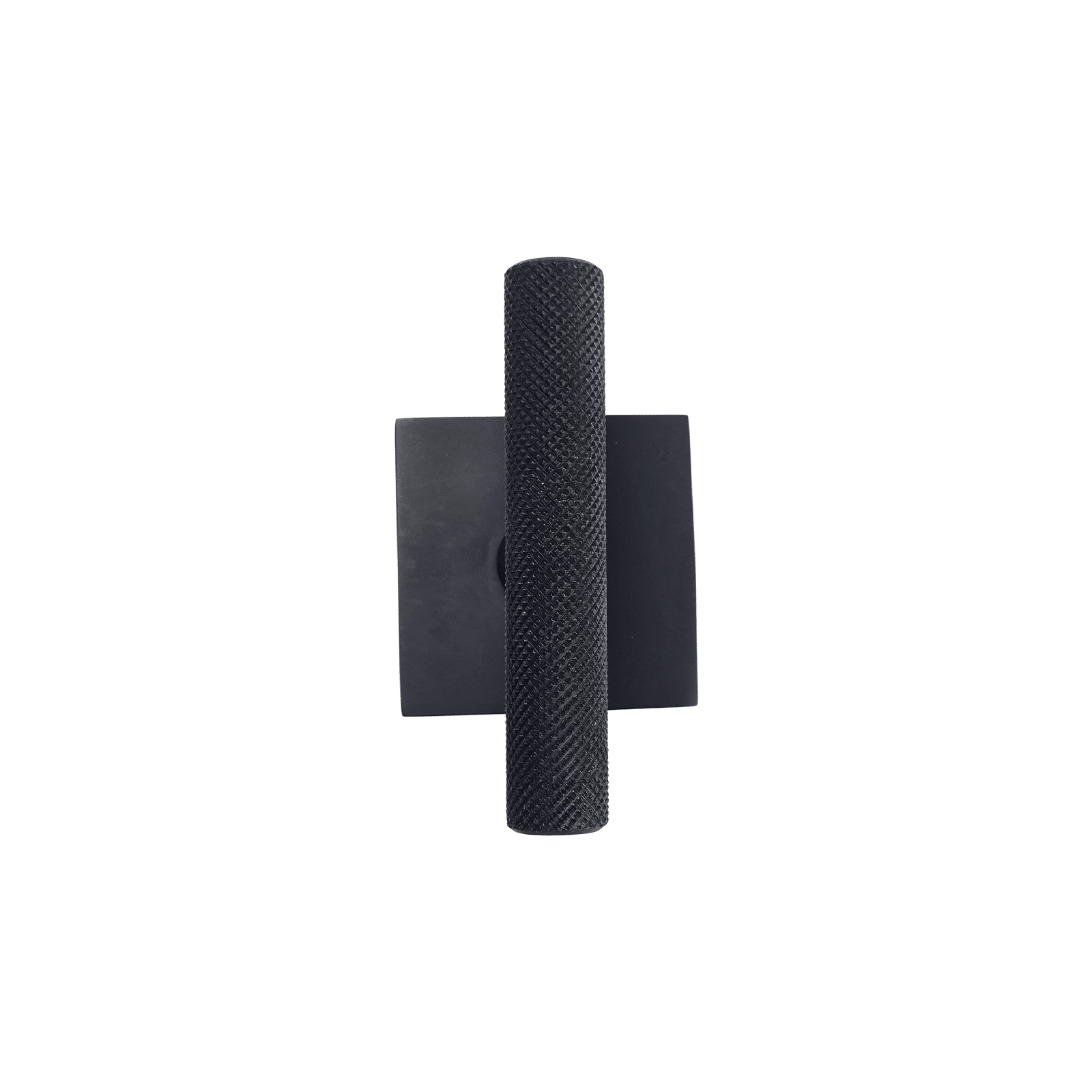 t bar style door handle/knob knurled design on square rosette
