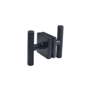 t bar style door handle/knob knurled design on square rosette