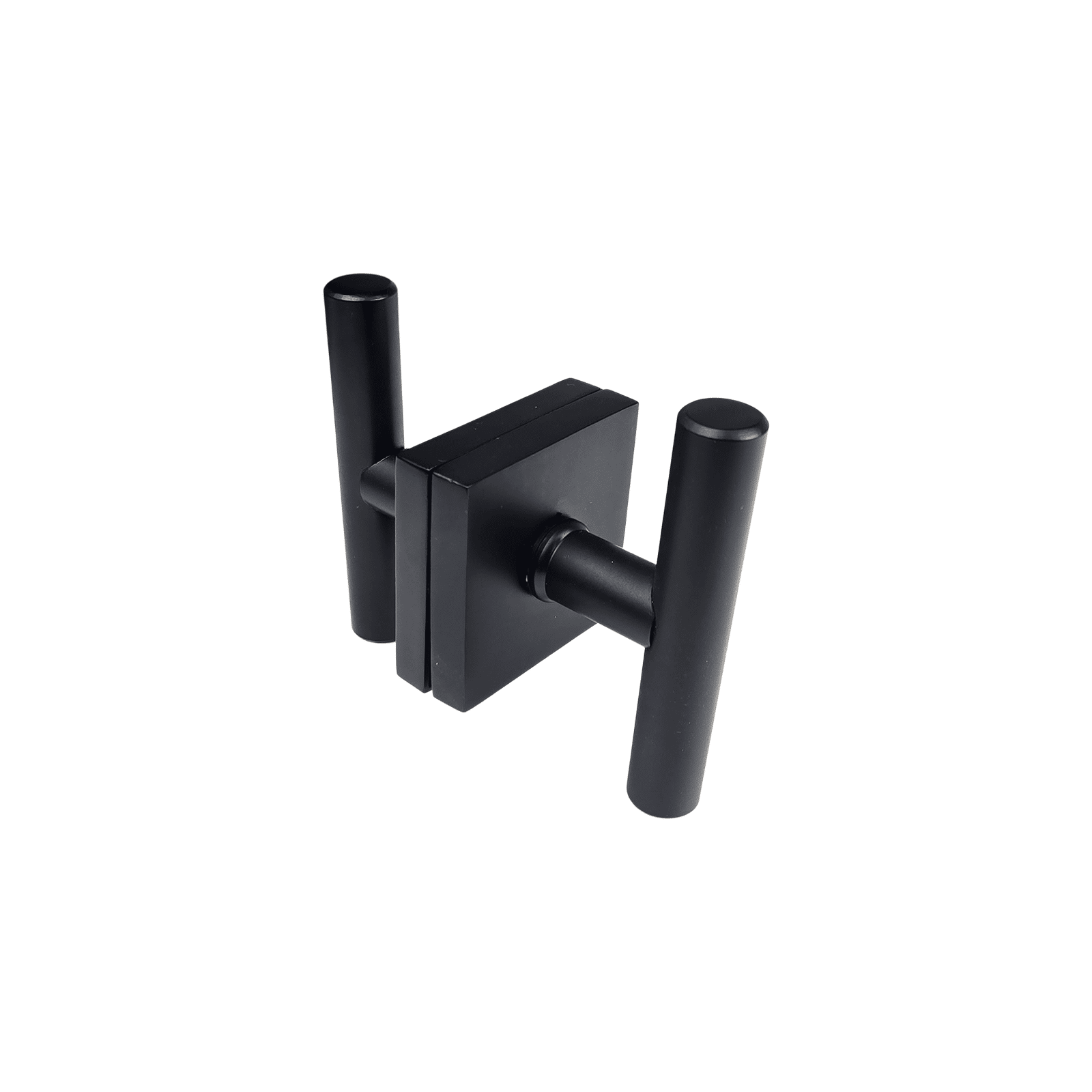 t bar style door handle/knob plain design on square rosette
