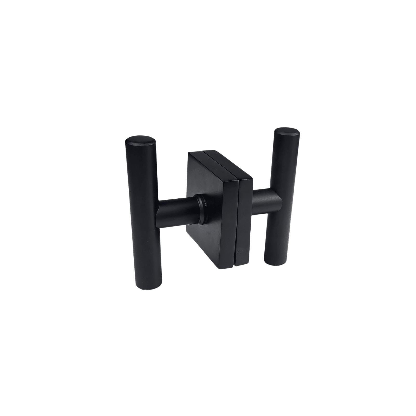 t bar style door handle/knob plain design on square rosette