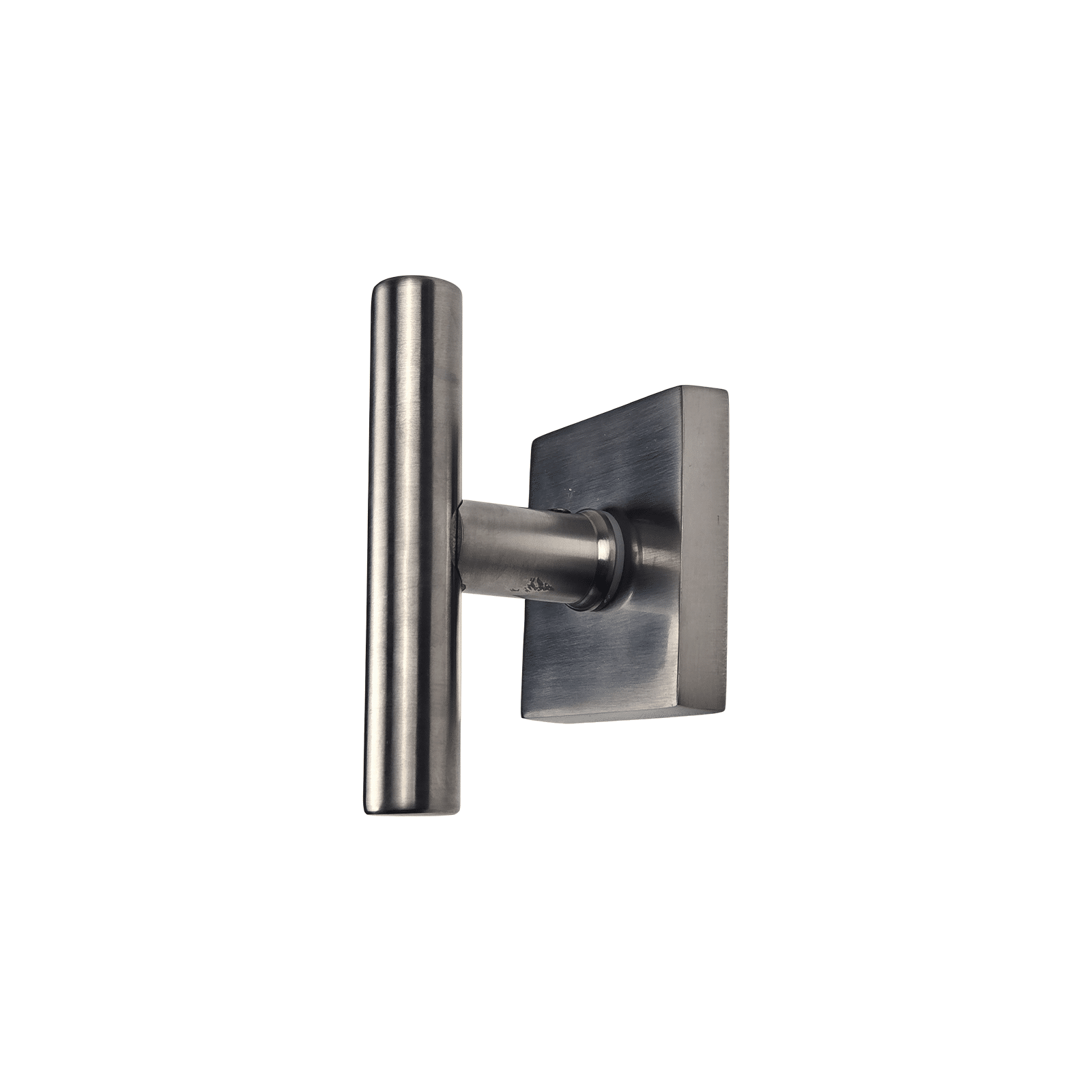 t bar style door handle/knob plain design on square rosette