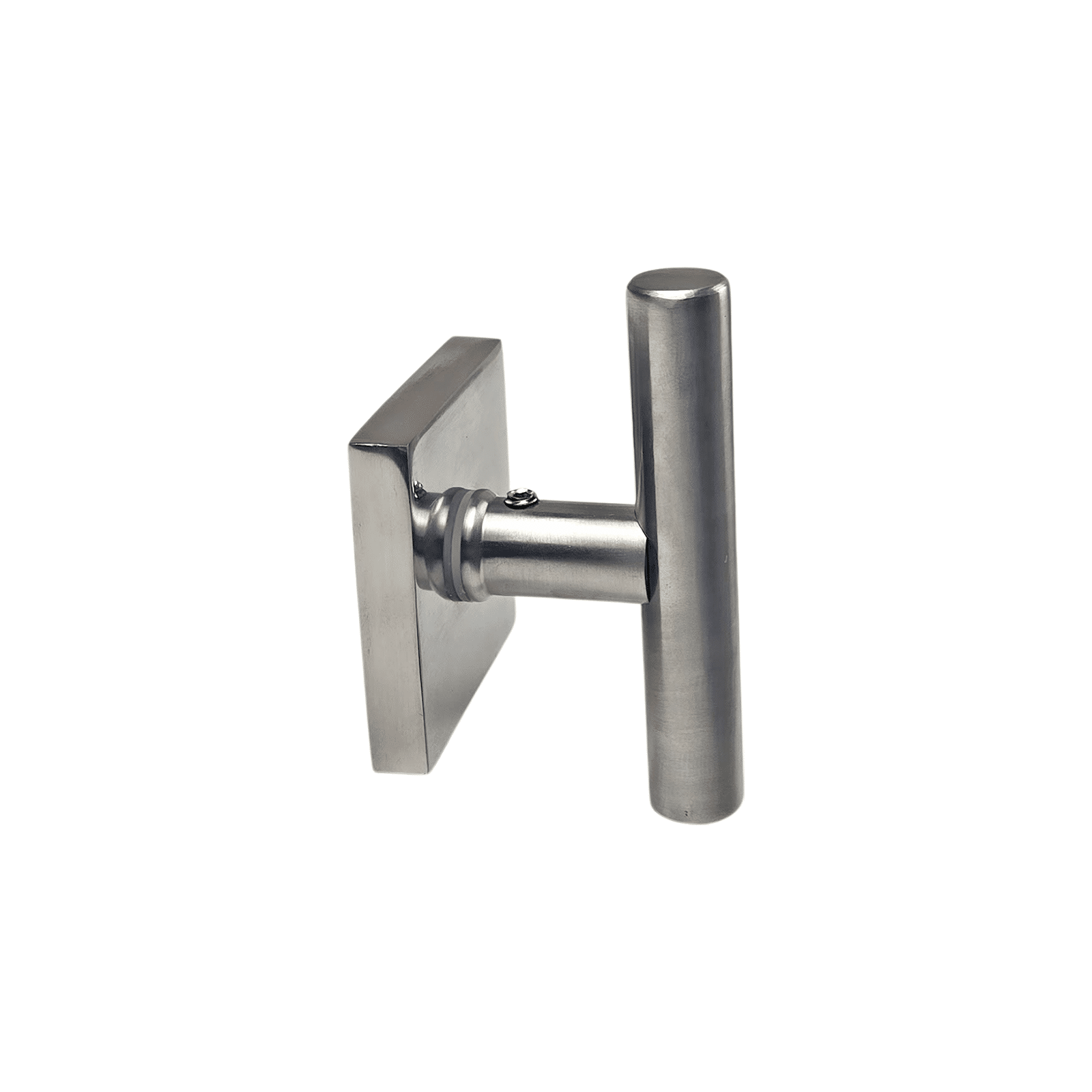 t bar style door handle/knob plain design on square rosette