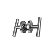 Poignée/bouton de porte de style T-Bar - Design uni sur rosace ronde