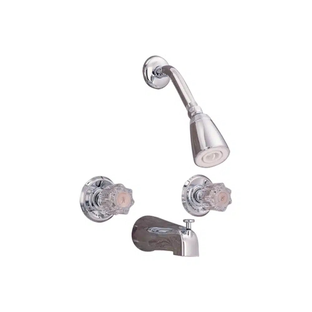 taymor sunglow tub & shower faucet twoacrylic handles
