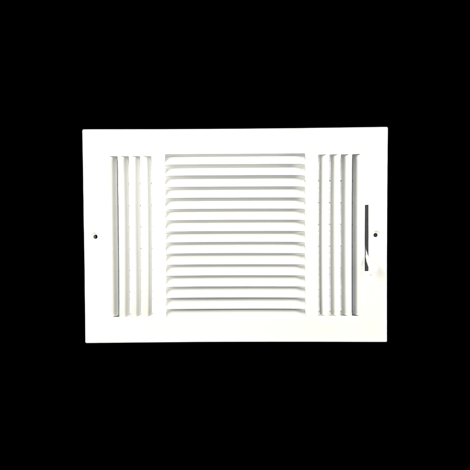 Three Way Side Wall/Celling Register 3SW 12"x8"
