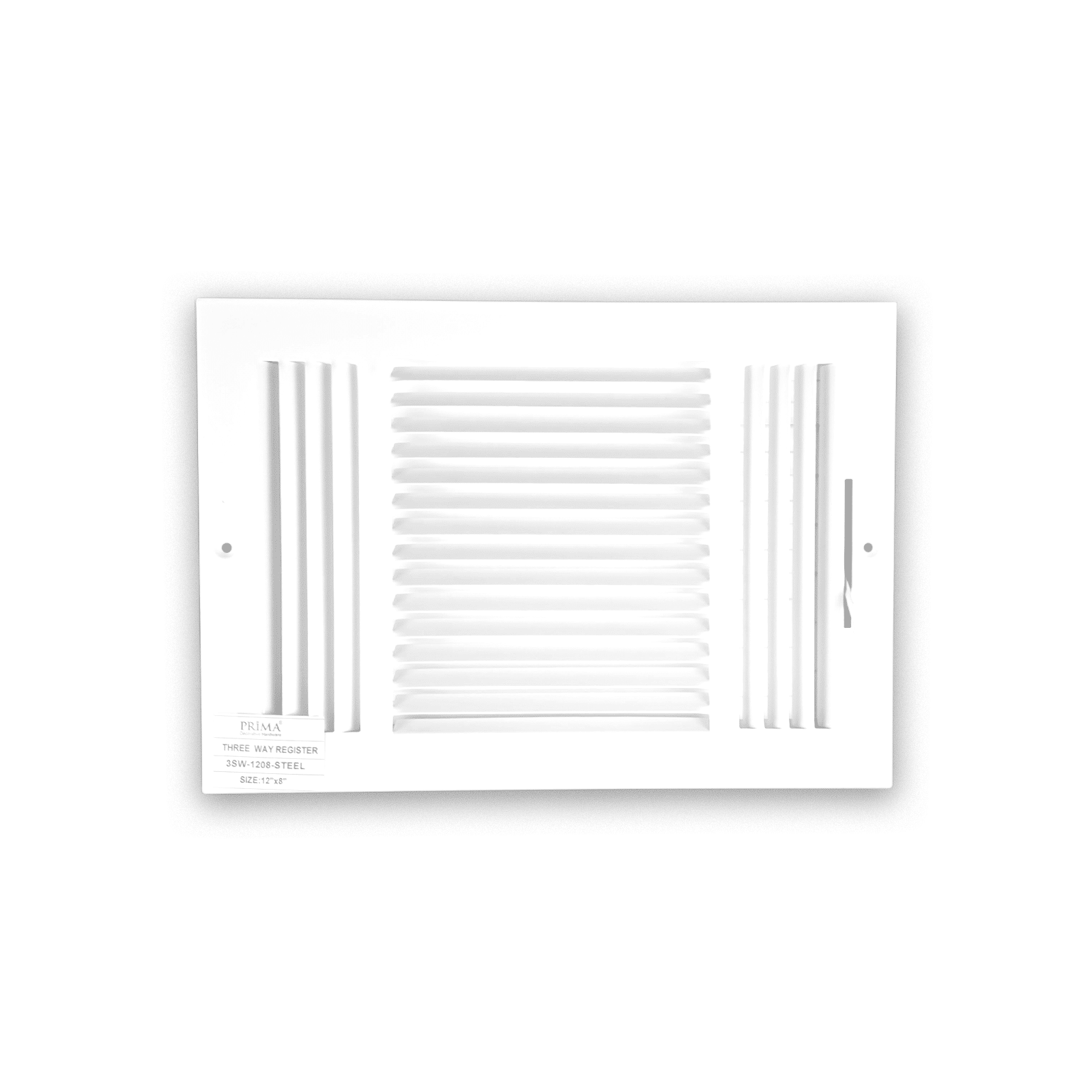 Three Way Side Wall/Celling Register 3SW 12"x8"